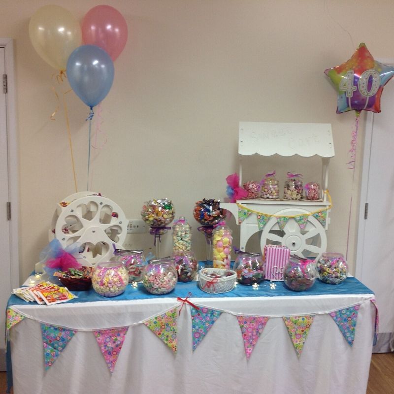 Candy Bees Sweet cart, tabletop with ferris wheel to hire